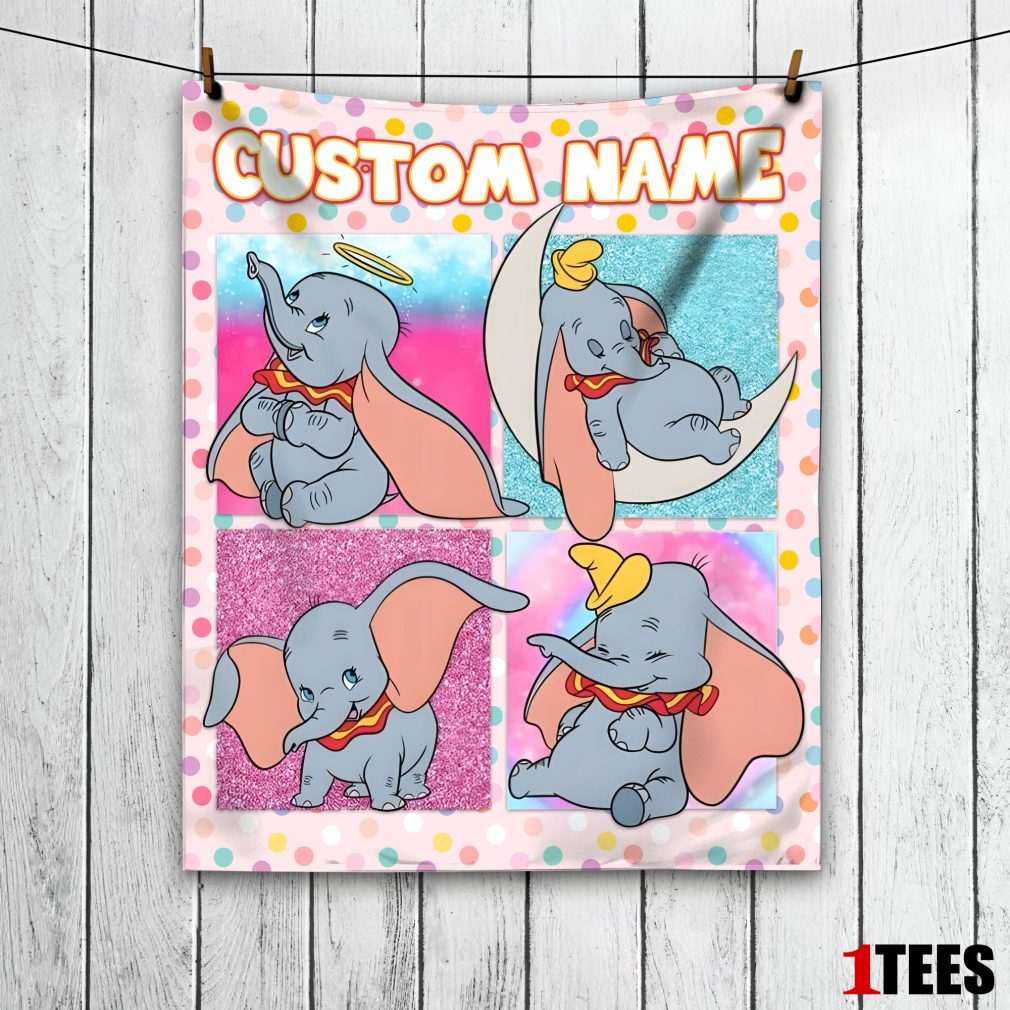 Disney Cartoon Baby Girl Elephant Dumbo Velveteen Cute Blanket Fleece Customized Blanket