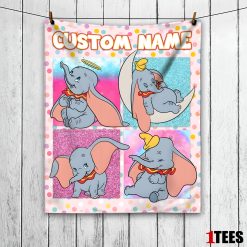 Disney Cartoon Baby Girl Elephant Dumbo Velveteen Cute Blanket Fleece Customized Blanket