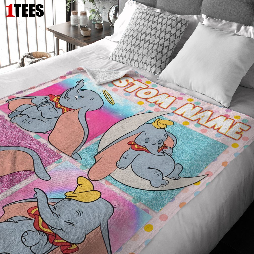 Disney Cartoon Baby Girl Elephant Dumbo Velveteen Cute Blanket Fleece Customized Blanket