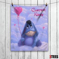 Disney Cartoon Winnie-the-Pooh Eeyore Cute Blanket Fleece Customized Blanket