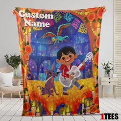 Disney Cartoon COCO Boy With Guitar Cute Blanket Fleece Customized Blanket
