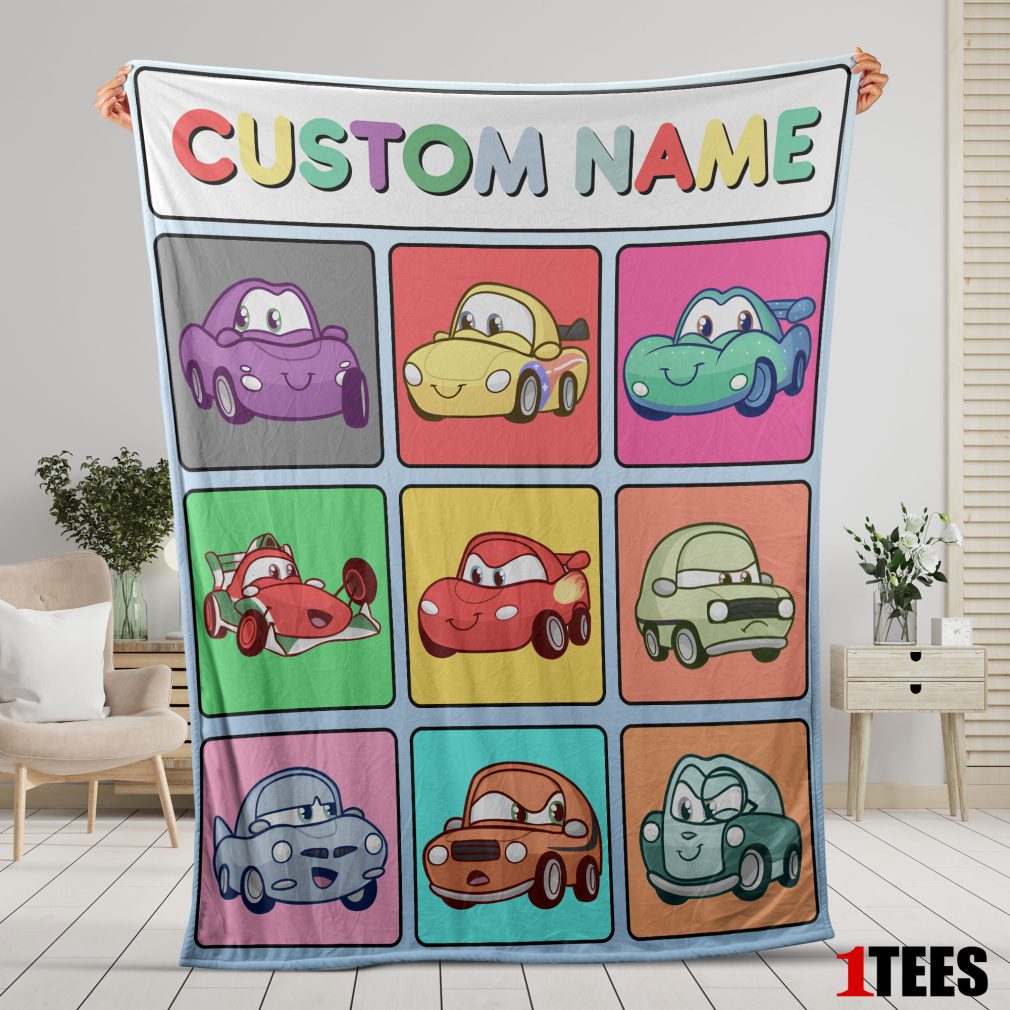 Disney Cartoon Cars With All Friends Blanket Fleece Customized Blanket