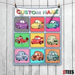 Disney Cartoon Cars With All Friends Blanket Fleece Customized Blanket