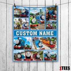 Cartoon Thomas And Friends Blanket Fleece Customized Blanket