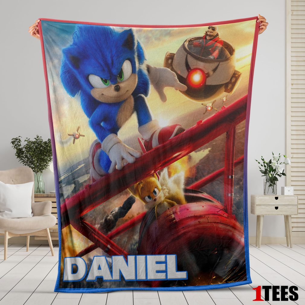 Cartoon Sonic With Friends Blanket Fleece Customized Blanket