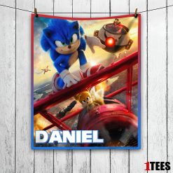 Cartoon Sonic With Friends Blanket Fleece Customized Blanket