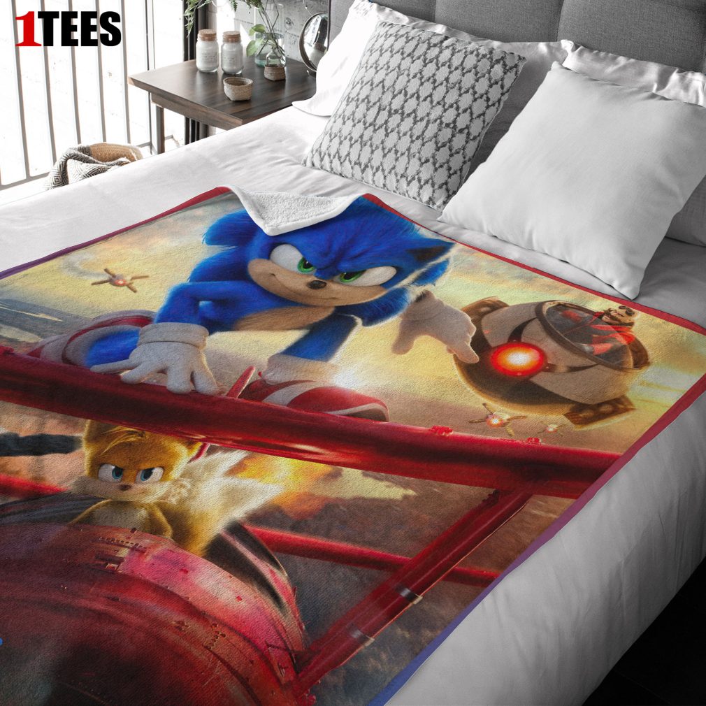 Cartoon Sonic With Friends Blanket Fleece Customized Blanket