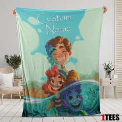 Disney Cartoon Summer of Luca With Friends Blanket Fleece Customized Blanket