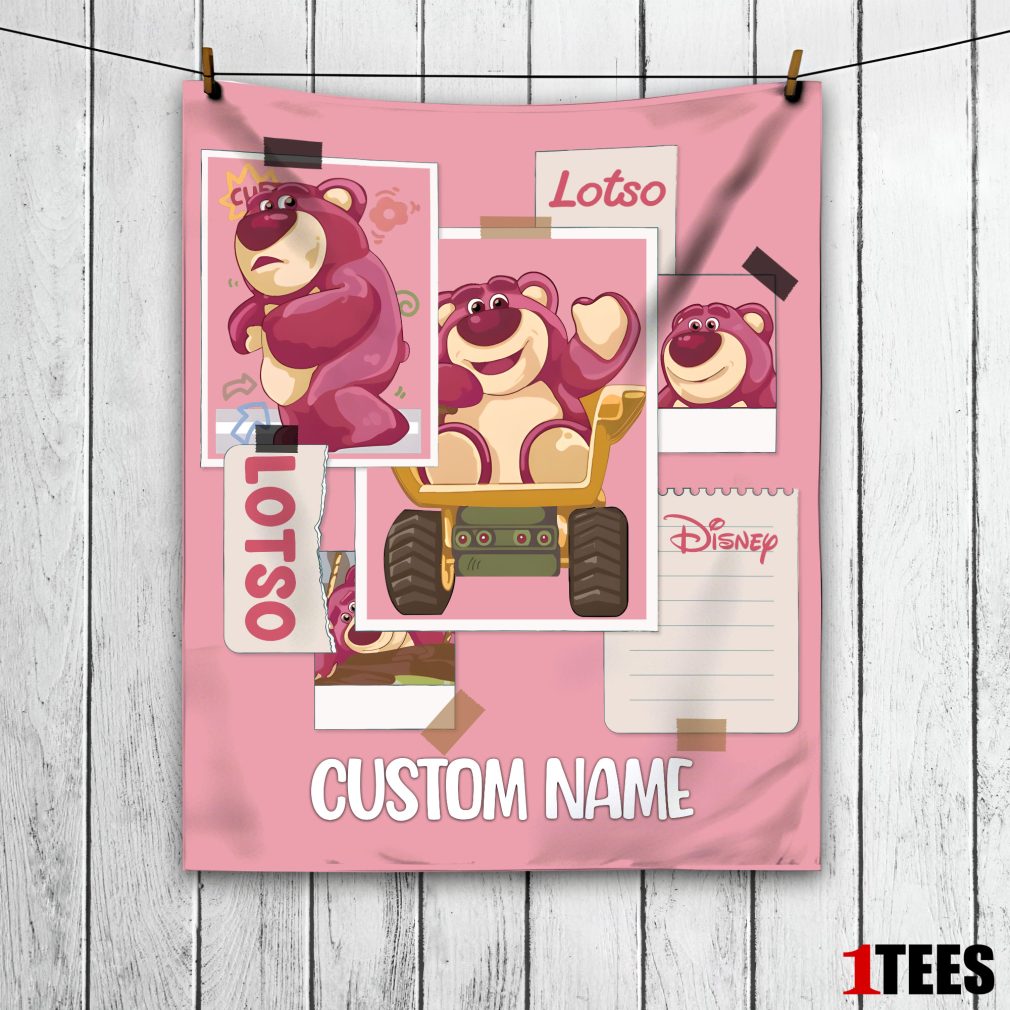 Disney Cartoon Toy Story Cute Lotso Grid Photos Blanket