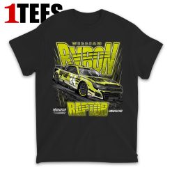 William Byron 24 Youth Raptor Black Vintage Tee T-Shirt - Front