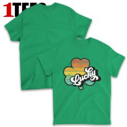 Lucky Shamrock Rainbow Retro Vintage T-Shirt