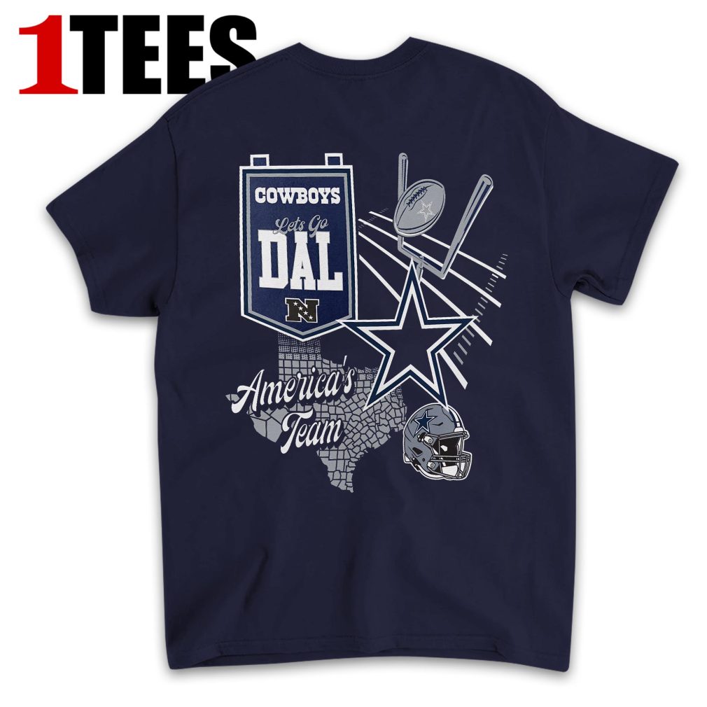 Fanatics Branded Navy Dallas Cowboys Split Zone T-Shirt - Back
