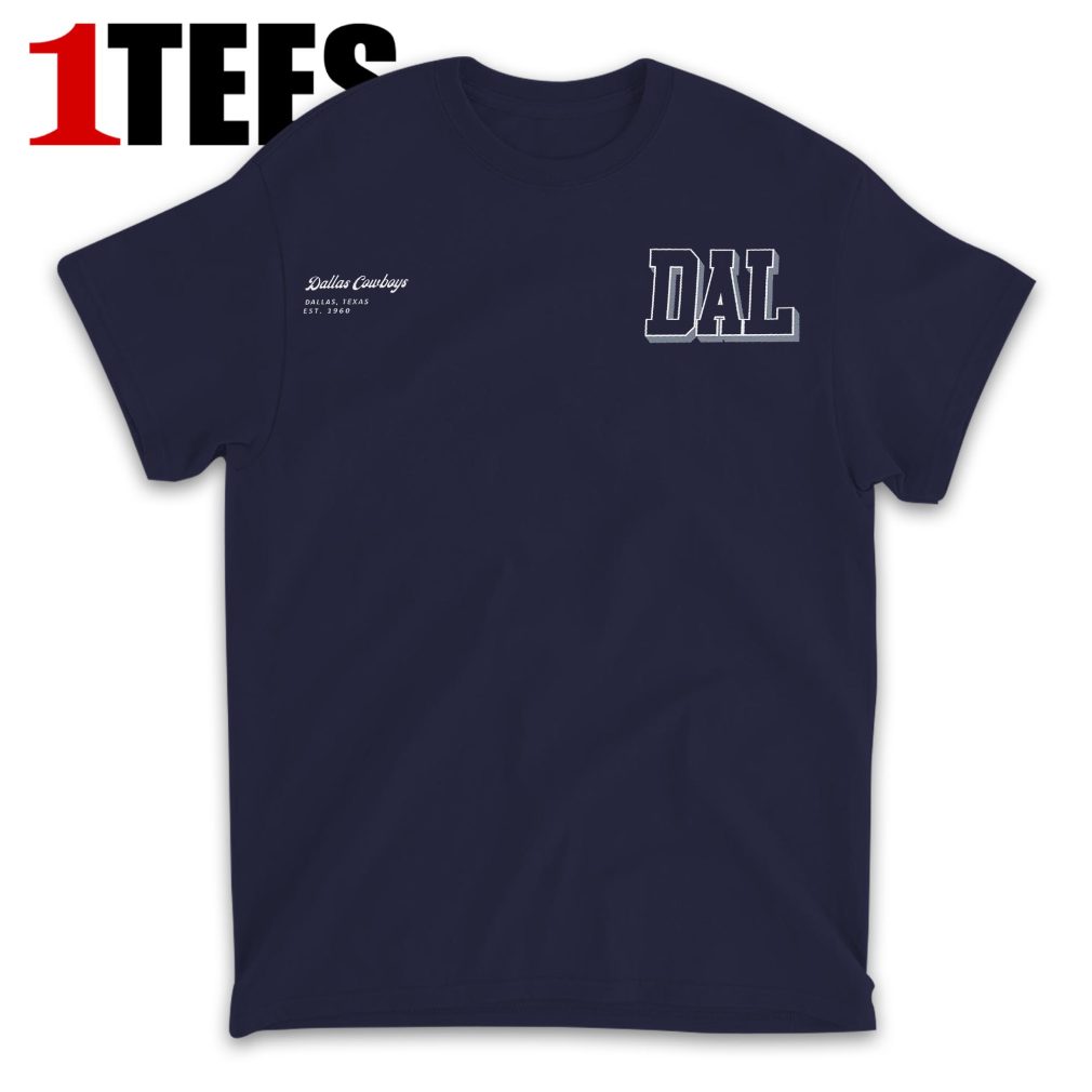 Fanatics Branded Navy Dallas Cowboys Split Zone T-Shirt - Front