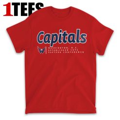 Red Washington Capitals Strike the Goal Long Sleeve T-Shirt - Front
