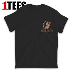 Black Baltimore Orioles Hang Back Franklin T-Shirt - Front
