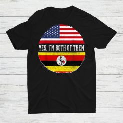 Half American Half Ugandan Usa Flag Uganda Heritage Dna Shirt