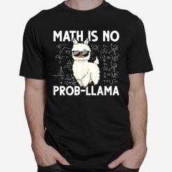 Nerd Geek Llama Alpaca Mathematician Math Shirt