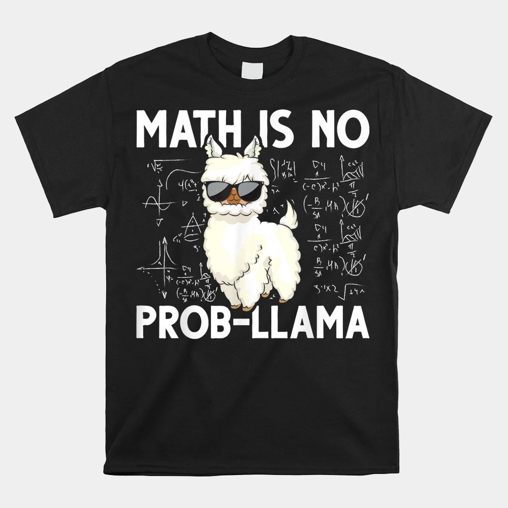 Nerd Geek Llama Alpaca Mathematician Math Shirt