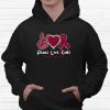 Peace Love Cure Sickle Cell Awareness Burgundy Ribbo Shirt