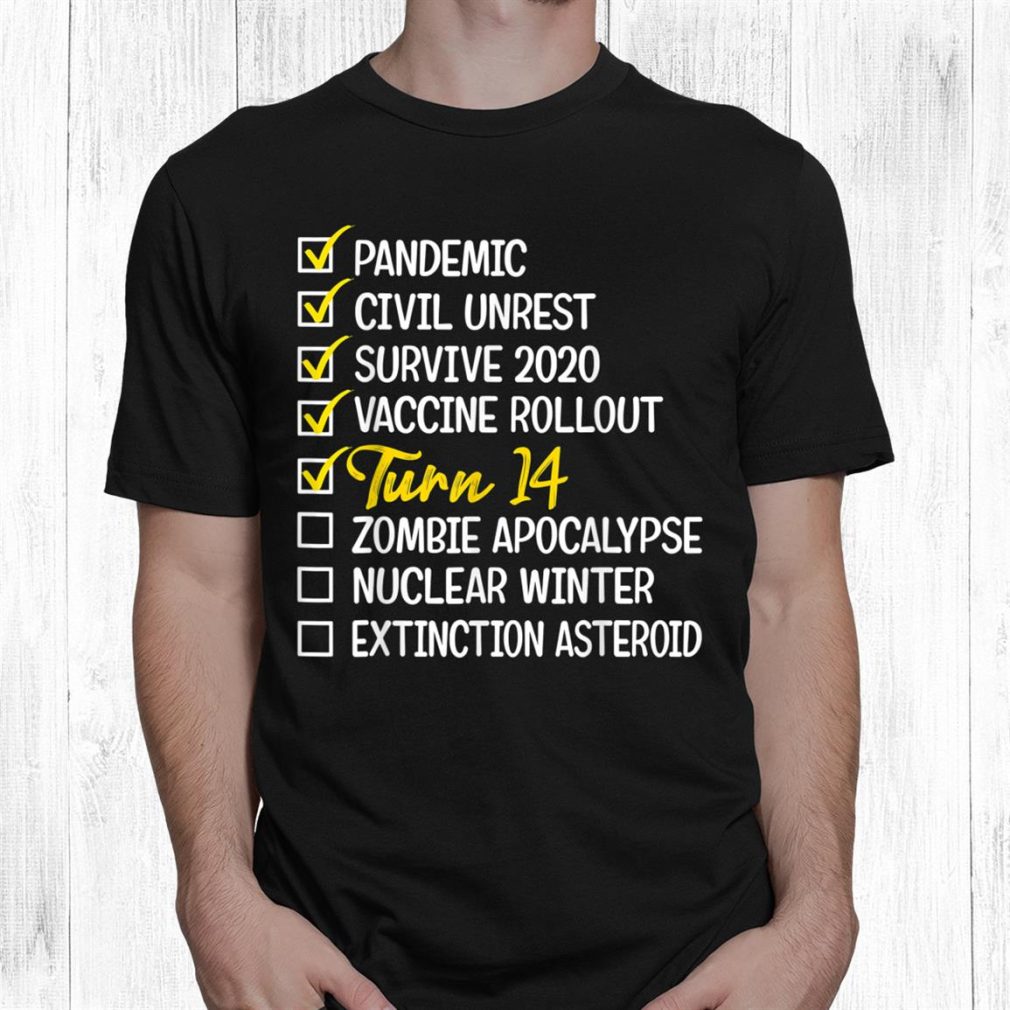 14th Birthday4 Years Old Quarantine Shirt