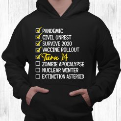 14th Birthday4 Years Old Quarantine Shirt
