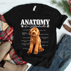 Anatomy Of A Goldendoodle Funny Cute Dog Doodle Mom Dad Shirt
