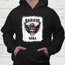 Badass Nana Bleached Leopard Skull Mom Grandma Shirt
