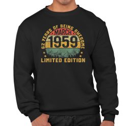 Born In March 1959 Yrs Tee Vintage 2nd Birthday Shirt