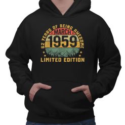 Born In March 1959 Yrs Tee Vintage 2nd Birthday Shirt