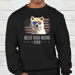 Canaan Dog Best Dog Mom Ever Retro Usa American Flag Shirt