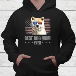 Canaan Dog Best Dog Mom Ever Retro Usa American Flag Shirt
