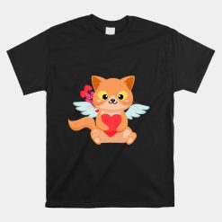 Cat Cupid Valentines Day Kitten Owner Lover Lady Mom Kitty Shirt