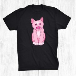 Cute Feline Cat Mom Lover Costume Kawaii Baby Pink Kitten Shirt