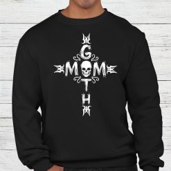 Emo Gothic Black Cross Skull Goth Mom Shirt