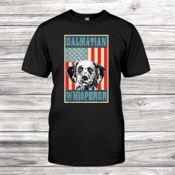 Flag Usa Vintage Retro Dalmatian Whisperer Lovers Gifts Mom Shirt
