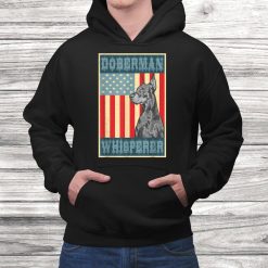 Flag Usa Vintage Retro Doberman Whisperer Lovers Gifts Mom Shirt