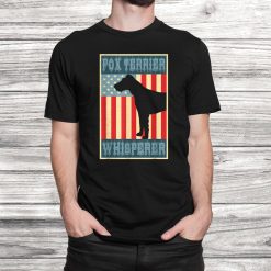 Flag Usa Vintage Retro Fox Terrier Whisperer Lovers Gift Mom Shirt
