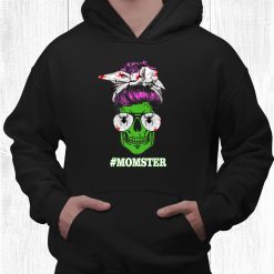 Hastag Mama Skull Momster Mom Spooky Halloween Funny Shirt
