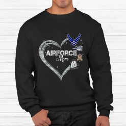 Hearts Air Force Mom Air Force Graduation Military Mom Shirt