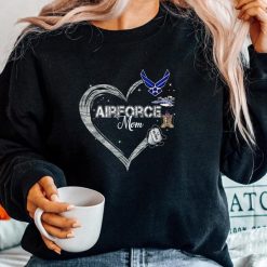 Hearts Air Force Mom Air Force Graduation Military Mom Shirt