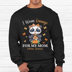 I Wear Orange For My Mom Leukemia Awareness Panda Shirt