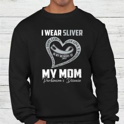 I Wear Silver For My Mom Parkinsons Heart Shirt