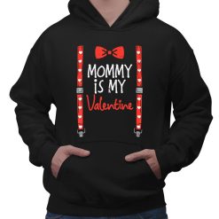 Kids Red Mommy My Valentine Suspenders Valentines Day Shirt