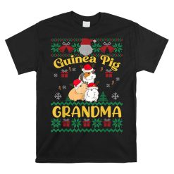 Merry Guinea Pig Grandma Christmas Santa For Grandmother Mom Shirt