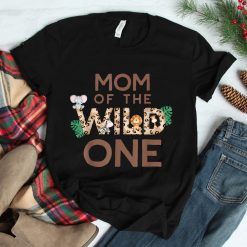 Mom Of The Wild One Animal Safari 1st Birthday Theme Family Shirt