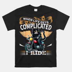 Motorcycle Tuxedo Cat Lovers Dad Mom Shirt