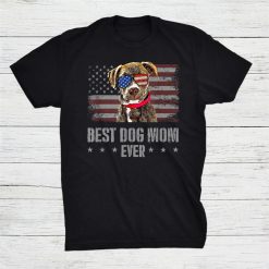 Plott Hound Best Dog Mom Ever Retro Usa American Flag Shirt