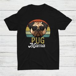 Retro Pug Mamadog Mom Shirt