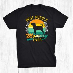 Retro Vintage Best Puggle Mommy Ever Shirt