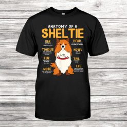 Sheltie Shetland Sheepdog Anatomy Funny Dog Mom Dad Shirt